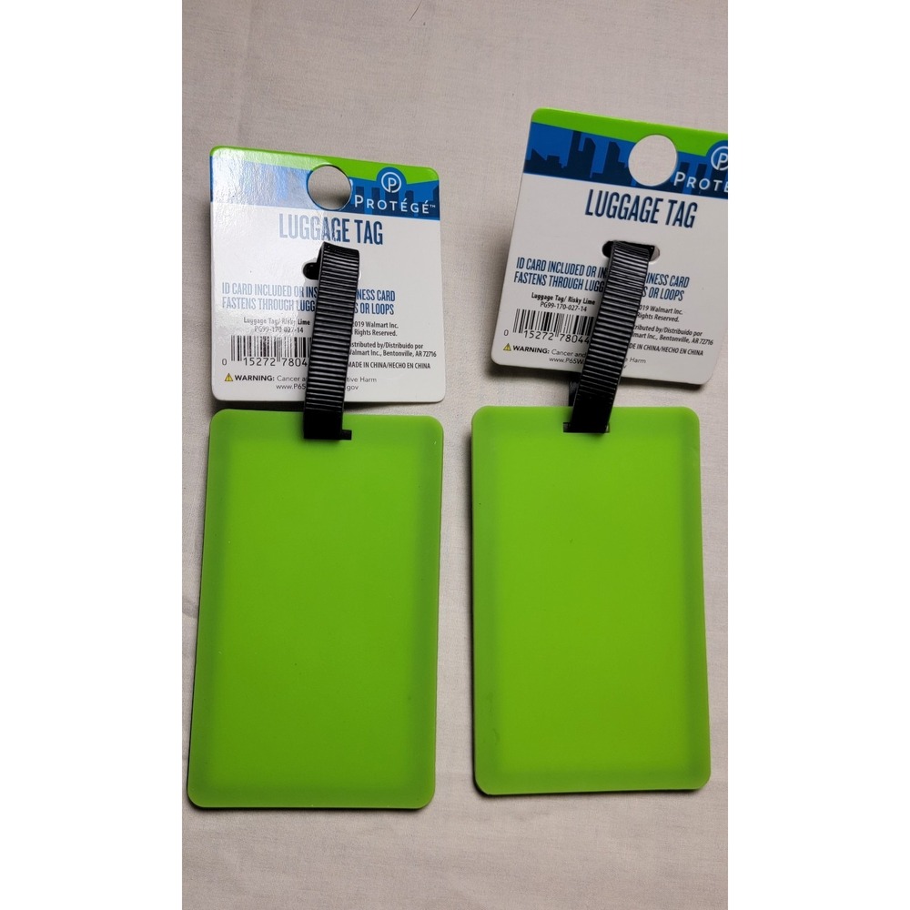 🆕Protege Luggage Tag Set Risky Lime USA SELLER 🇺🇸